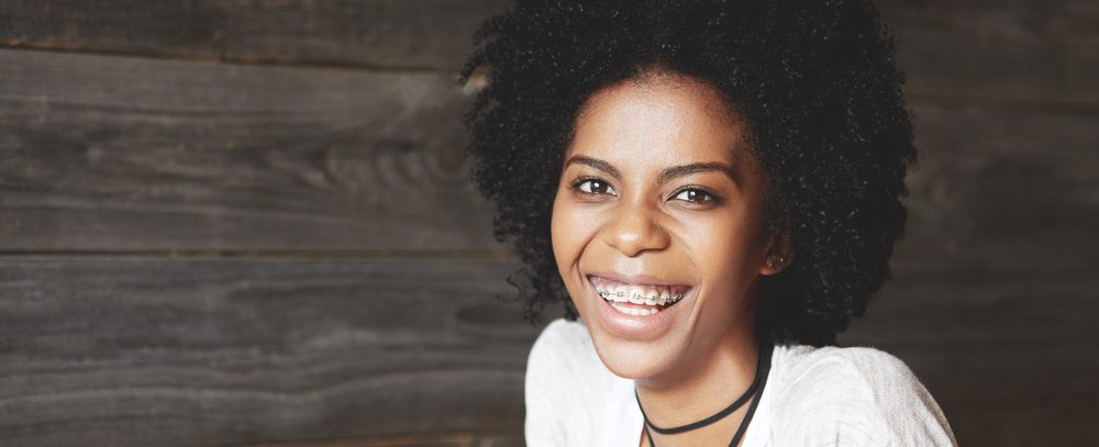 teenager wearing braces