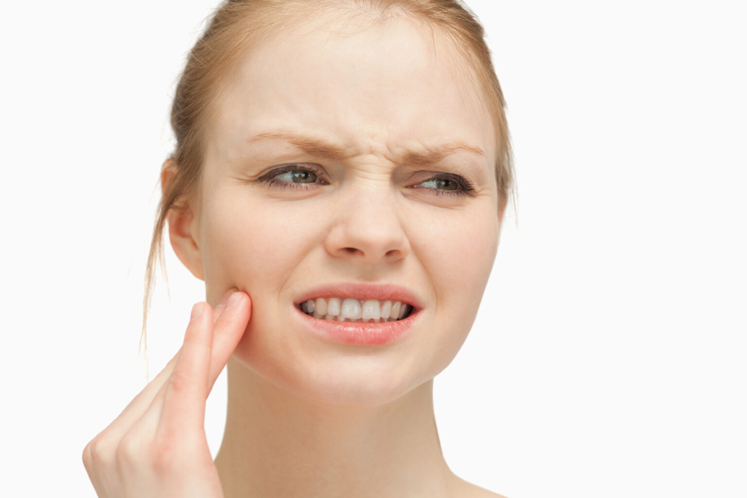 woman with jaw pain