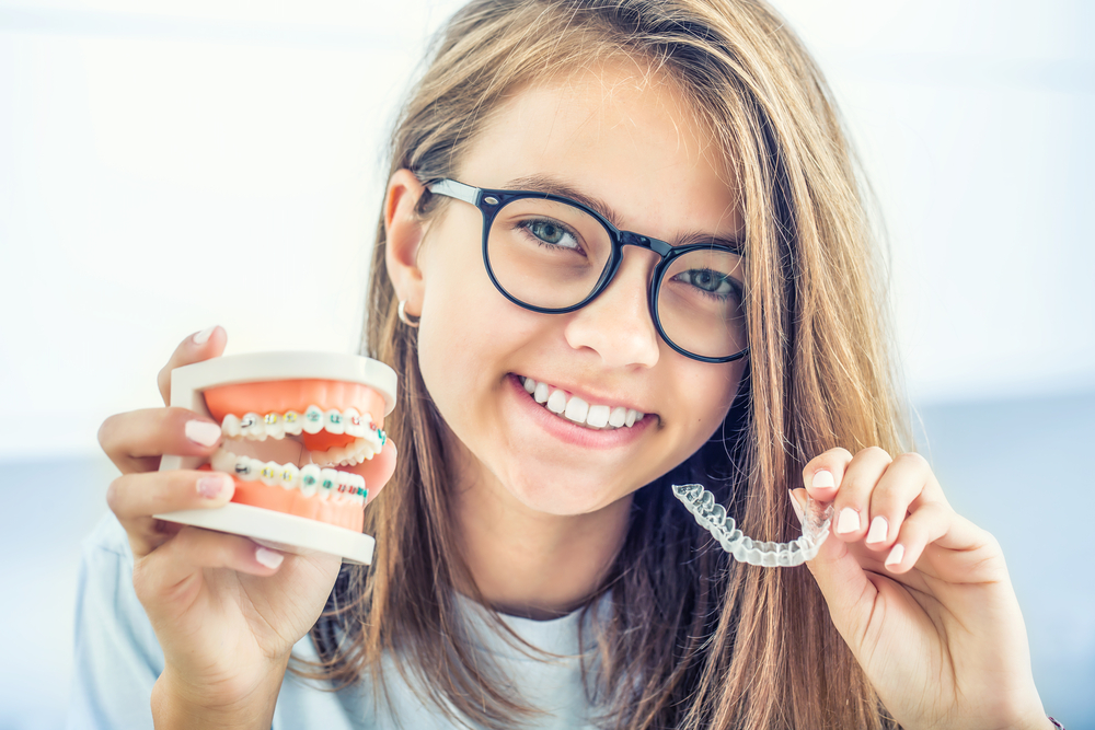 Invisalign vs Braces Teen Girl